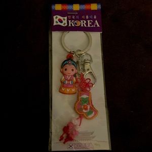 Keychain: KOREA little girl keychain & clip. Adorable!  Bought in South Korea.